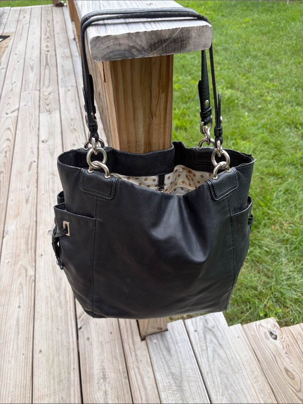 Coach Vintage Peyton tie tote soft, leather Shoulder Tote Bag